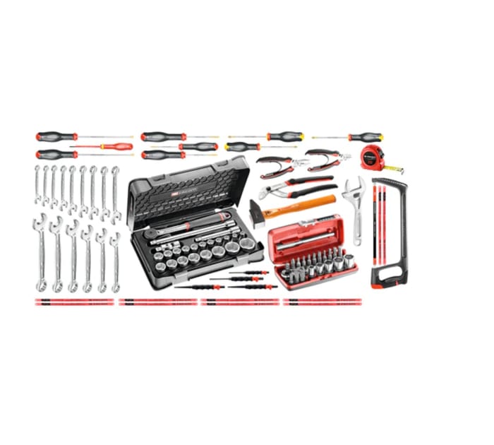 Facom 96 Piece Industrial Maintenance Tools Tool Kit with Box Facom RS Components India
