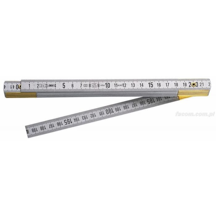 DELA.626.00 Facom | Facom 2m Brass Metric Folding Ruler | 236-0373 | RS