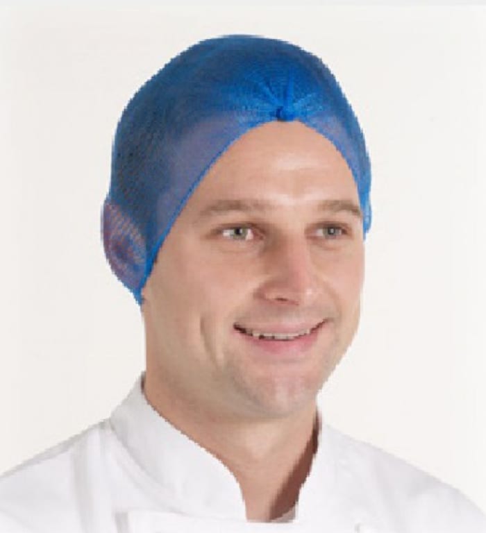 Hairtite Blue Disposable Hair Net for Food Industry Use, One-Size, Hair Net Type, Metal Detectable