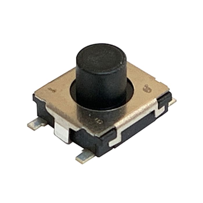 Panasonic Black Push Plate Tactile Switch, SPST 20 mA 2.5mm Surface Mount