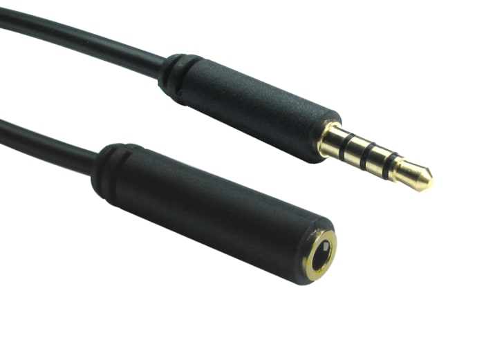 Câble AV Jack stéréo 3,5 mm vers Jack stéréo 3,5 mm, Long. 2m