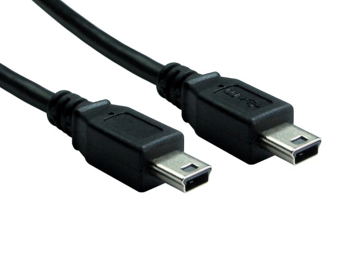 RS PRO USB 2.0 Cable, Male Mini USB A to Male Mini USB B Cable, 1m