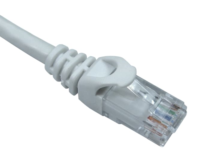 RS PRO, 1 m Cat6 Ethernet Cable, White RJ45 to Male RJ45 Male Polyvinyl Chloride Sheath, U/UTP