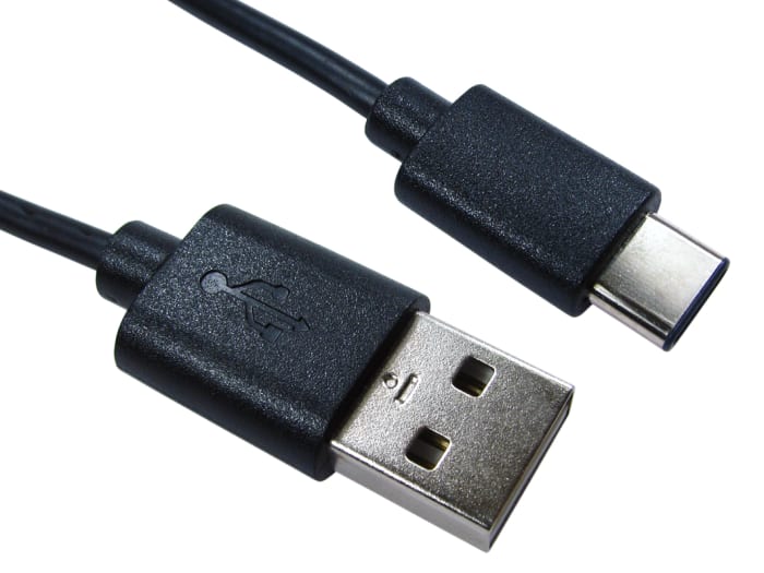 RS PRO USB 2.0, Male USB C to Male USB A, 500mm