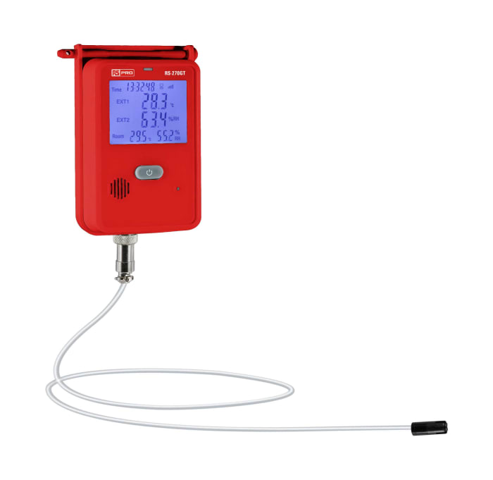 RS PRO | RS PRO DT-270GT Recording Digital Thermometer, External probe ...