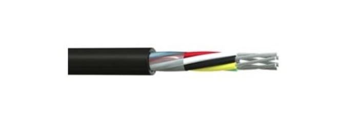 Câble multiconducteur RS PRO, 6 x 0,5 mm², gaine en PVC, Noir, 100m