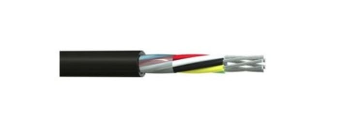 RS PRO DEF STAN Multi-Core Industrial Cable, 36 Cores, 0.22 mm², Unscreened, 25 m, Black Polyvinyl Chloride Sheath