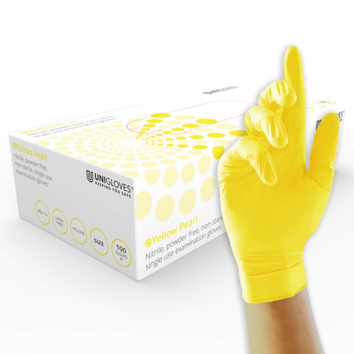 Yellow medical gloves cheap
