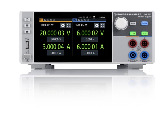 Alimentation pour laboratoire, 0 → 20V, 3 A, 6 A, 2 sorties 120W