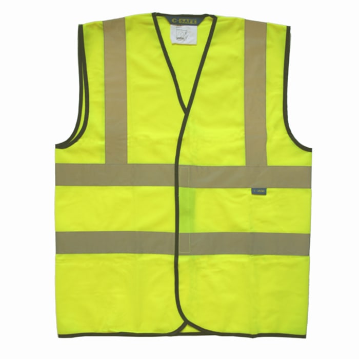 Gilet haute visibilité Jaune Orbit International, taille L, Crochets et boucles