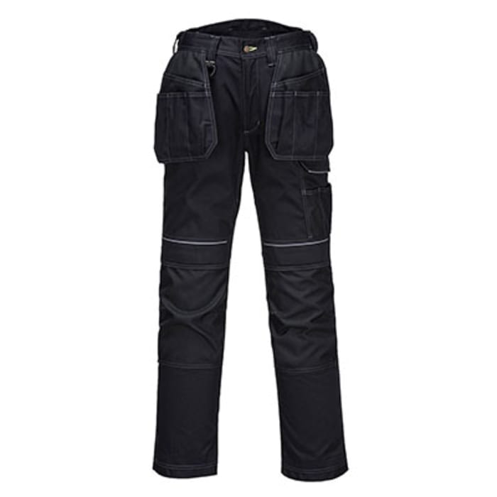 T602ZBR30 Portwest  Pantalones de trabajo para Hombre, Gris/negro