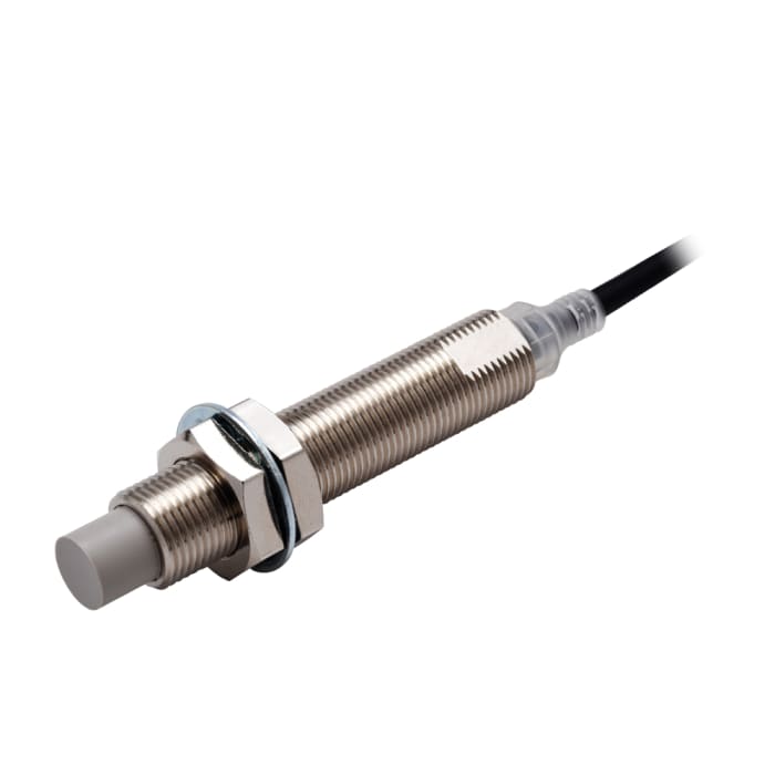 Omron Inductive Threaded Barrel Proximity Sensor, M12, 8 mm Detection, NPN NO, 10 → 30 V dc