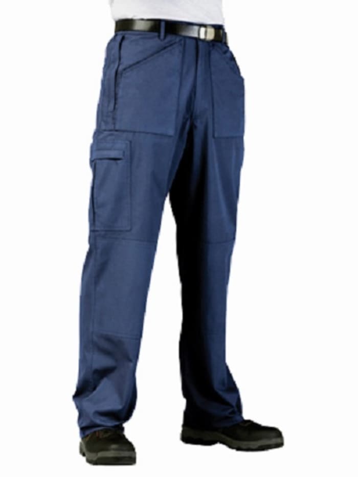 Pantalon de trabajo azul clearance