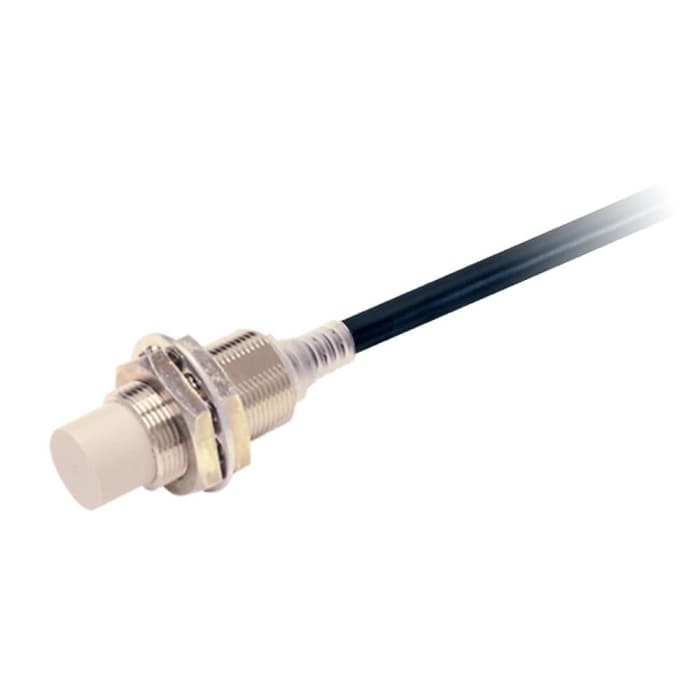 Omron Inductive Threaded Barrel Proximity Sensor, M18, 16 mm Detection, NPN NO, 10 → 30 V dc