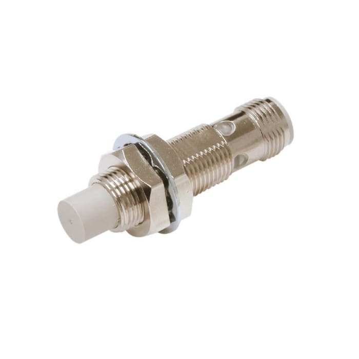 Sensor de proximidad Omron, rosca M12, alcance 8 mm, alim. 10 → 30 V dc, salida digital NPN, NO, IP67, IP69K