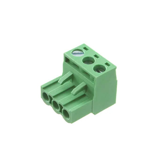 RS PRO, 5mm Pitch, 3 Way, Pluggable Terminal Block, Plug, Free Hanging (In Line)