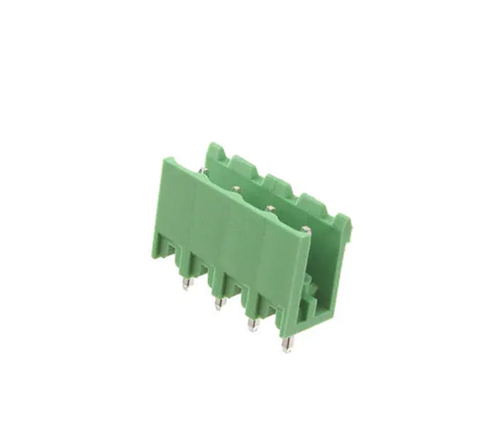 Bloques terminales enchufables Euro Blocks RS PRO de 4 contactos 1 filas, paso 5 mm, de color Verde