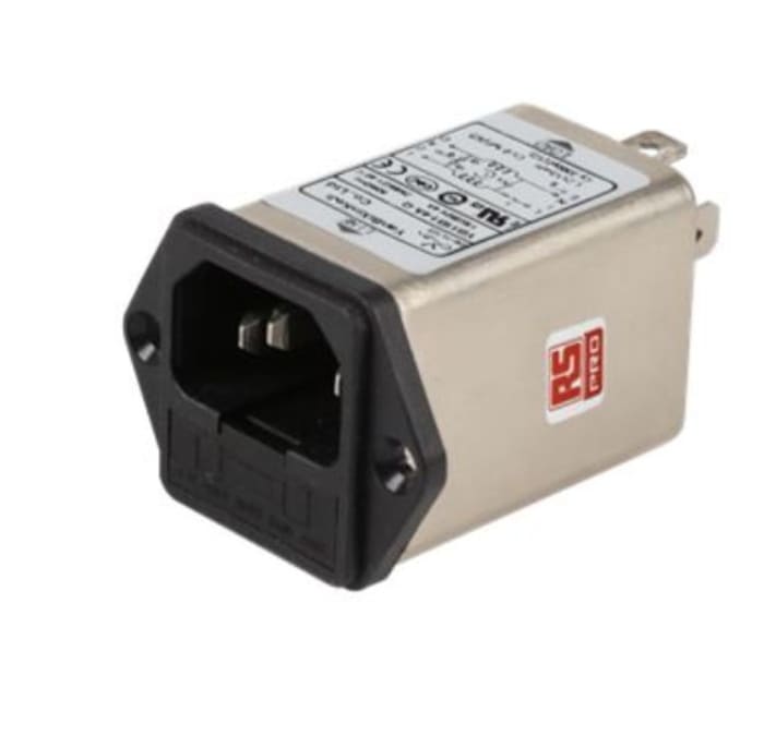 RS PRO Socket Mount IEC Inlet Filter, Faston