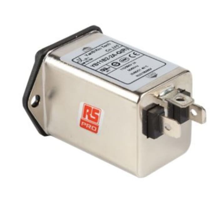 RS PRO Socket Mount IEC Inlet Filter, Faston