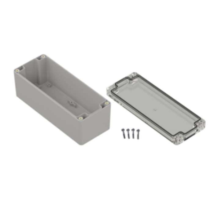 RS PRO ZP190 Series Light Grey ABS Enclosure, IP67 75 mm, 190 mm, 75 mm