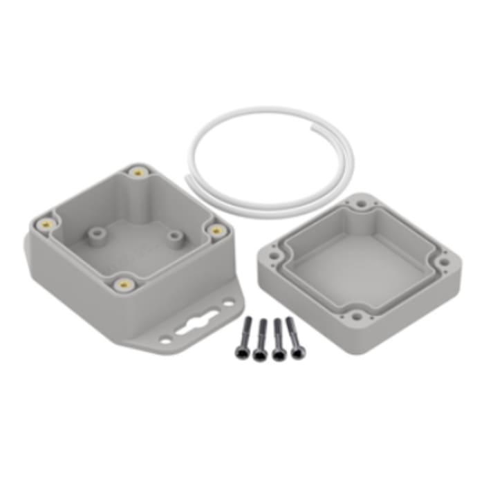 RS PRO ZP60 Series Light Grey Transparent Lid Polycarbonate Enclosure, IP65 40.1 mm, 61.1 mm, 61.3 mm