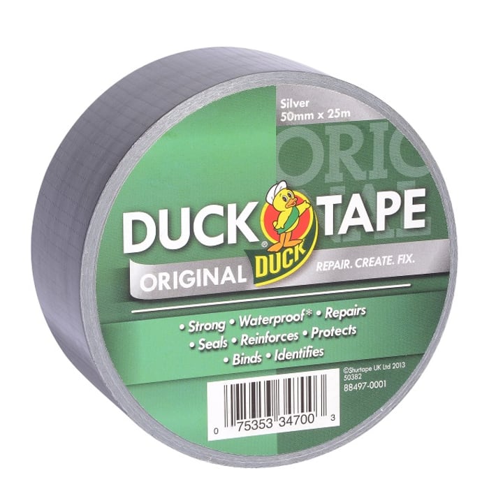 DUCK TAPE Duck Tape 232153 Duct Tape, 25m x 50mm, Silver, Gloss Finish |  DUCK TAPE | RS Components Export