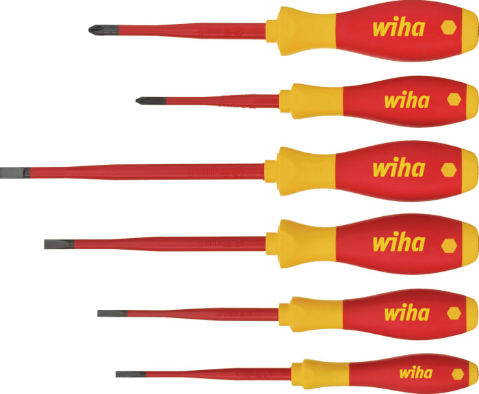 Wiha Phillips Slotted Insulated Screwdriver Set 6 Piece