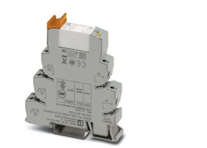 Phoenix Contact PLC-RSC-230AC/21-21/SO46/HI Series Relay Module, DIN Rail Mount, 60V dc Coil, DPDT, 6A Load