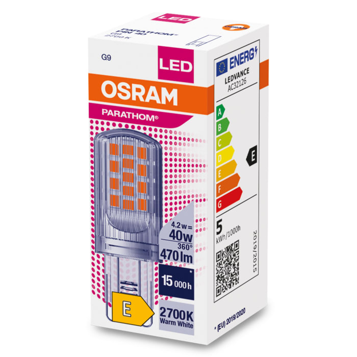 OSRAM - Ampoule LED Parathom LED PIN G9 4 W 2700 K 470 LM - 622265