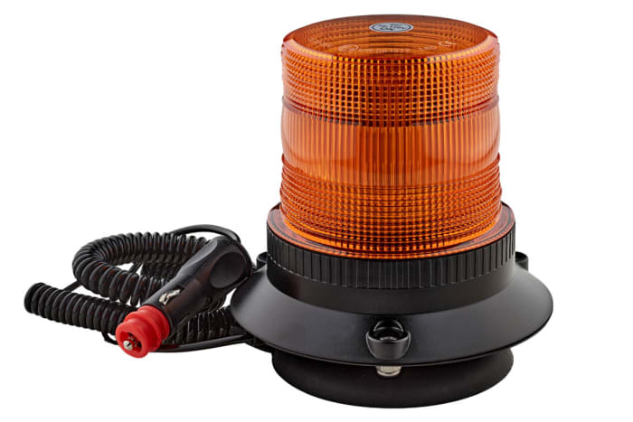 LED maják Blikající barva Jantarová LED Montáž na základnu 10 → 110 V.