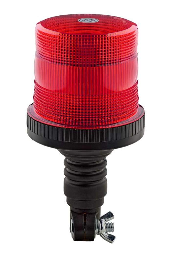 RS PRO Red Flashing Beacon, 10 → 110 V, Base Mount, LED Bulb