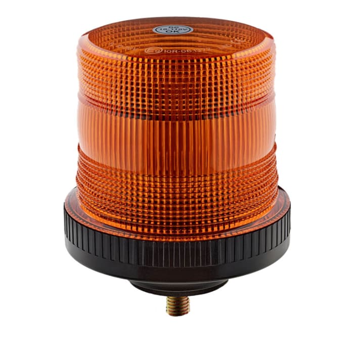 RS PRO Amber Flashing Beacon, 10 → 110 V, Base Mount, LED Bulb