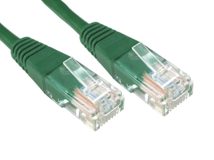 Cable Ethernet Cat6 U/UTP RS PRO de color Verde, long. 1m, funda de PVC