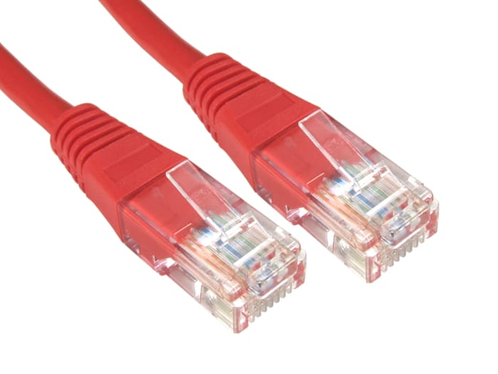 RS PRO, 2m Cat6, Red RJ45 to Male RJ45 Male, U/UTP Unshielded, Terminated PVC Sheath