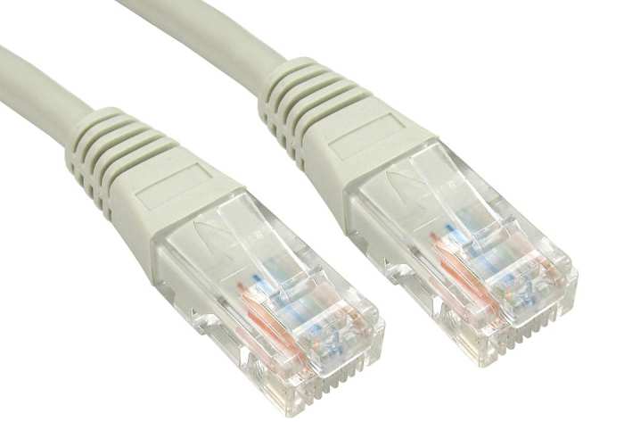 RS PRO, 2 m Cat5e Ethernet Cable, Grey RJ45 to Male RJ45 Male Polyvinyl Chloride Sheath, U/UTP