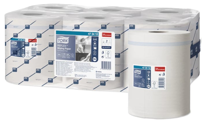 Tork Rolled White Paper Towel, 340 x 6 Sheets