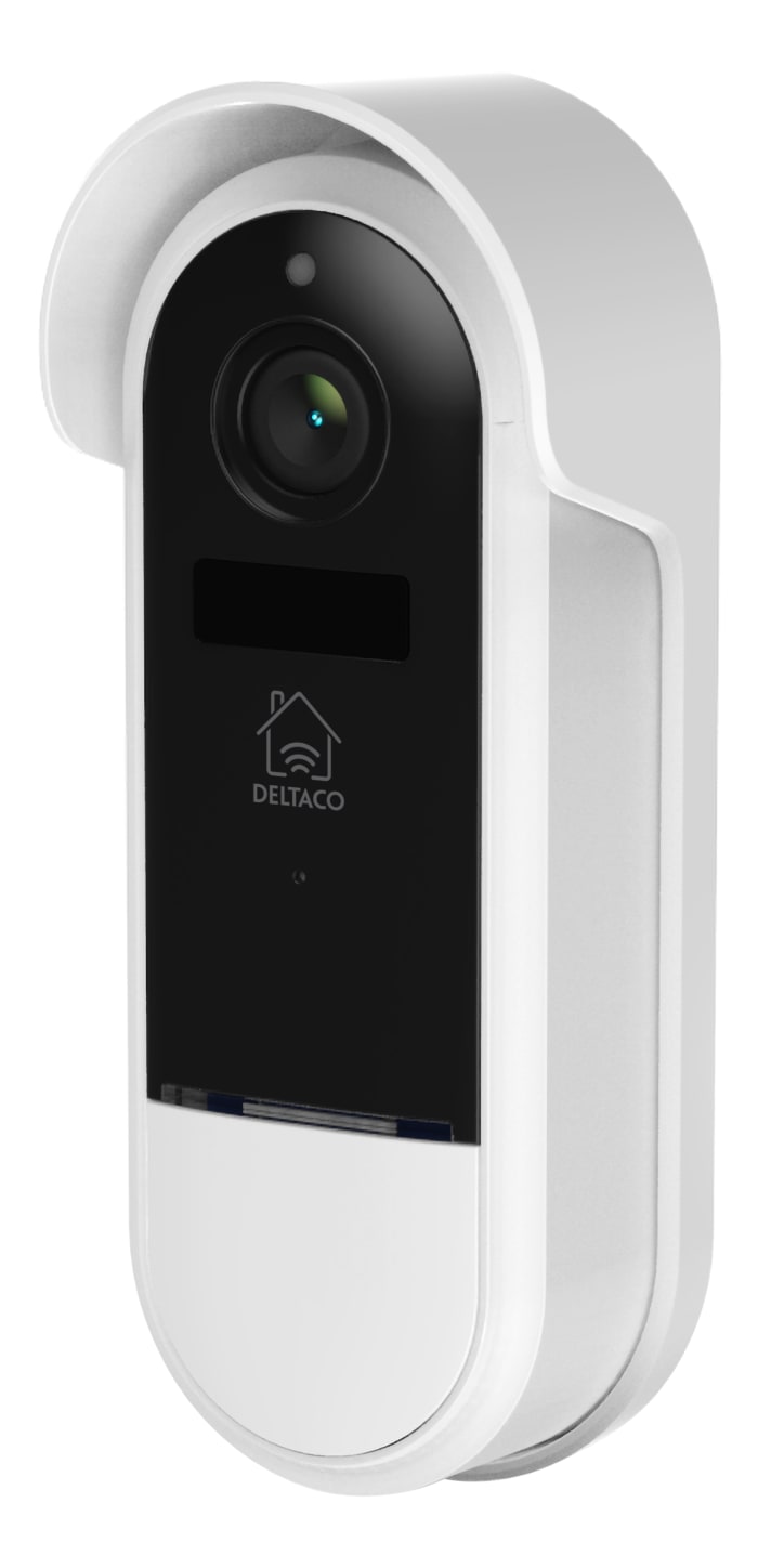 DELTACO Smart Home Doorbell Camera, 2MP, 1080p, WiFi, IP65 - OKdo