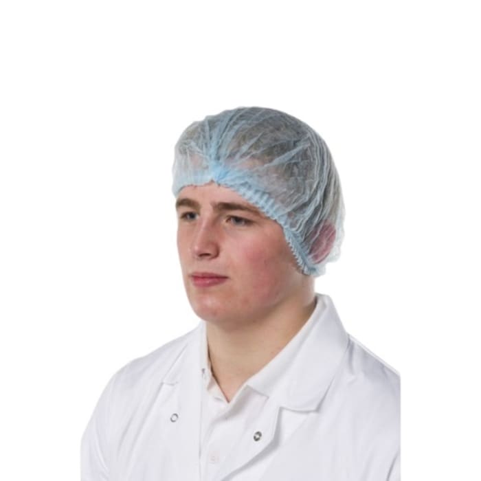 RS PRO Green Disposable Hair Net for Food Industry Use, One-Size, Mob Cap Type, Non-Metal Detectable, 100Each per