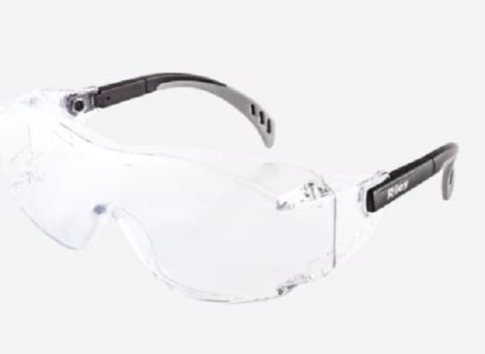 Lunettes de protection Riley, Noir, transparent