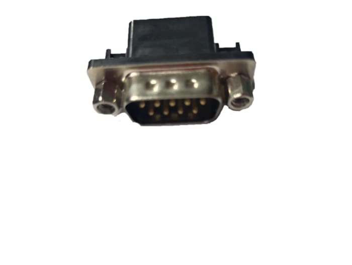 RS PRO 9 Way Right Angle Panel Mount D-sub Connector Plug, 2.77mm Pitch, with Screw