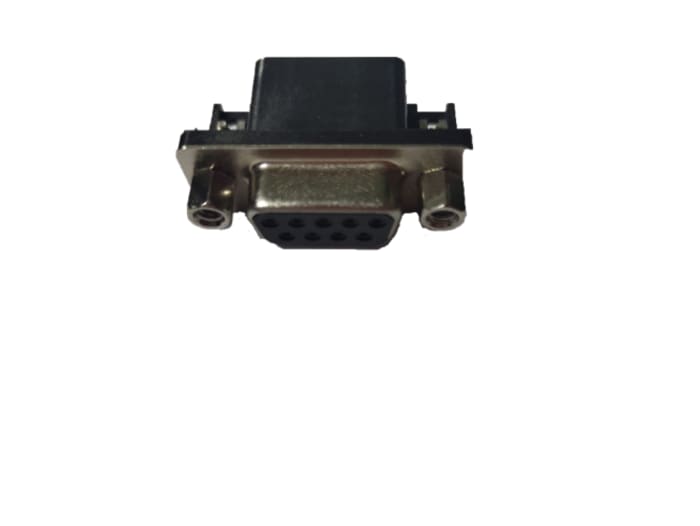 RS PRO 9 Way Right Angle Panel Mount D-sub Connector Socket, 2.77mm Pitch, with Screw