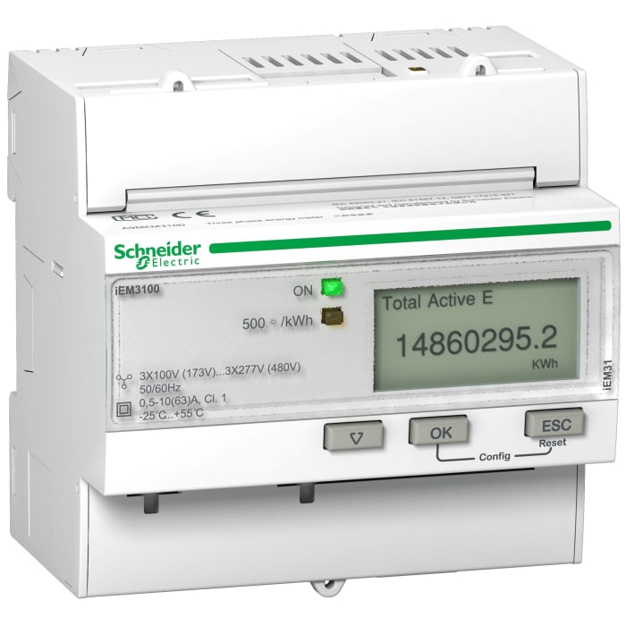 Compteur d'énergie Schneider Electric IEM3000, mono/triphasé 