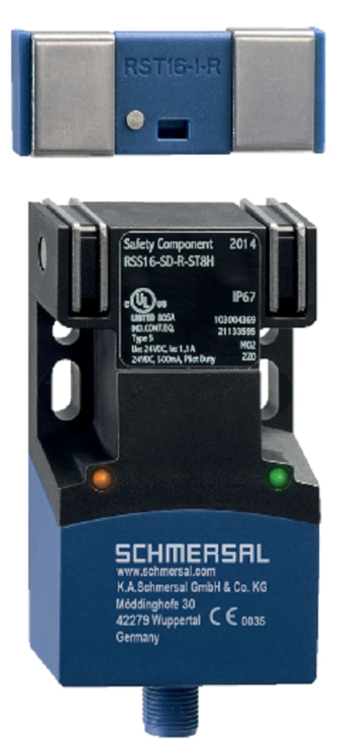 Schmersal Non-Flush RFID Non-Contact Safety Switch, 24V dc, Thermoplastic Housing, M12