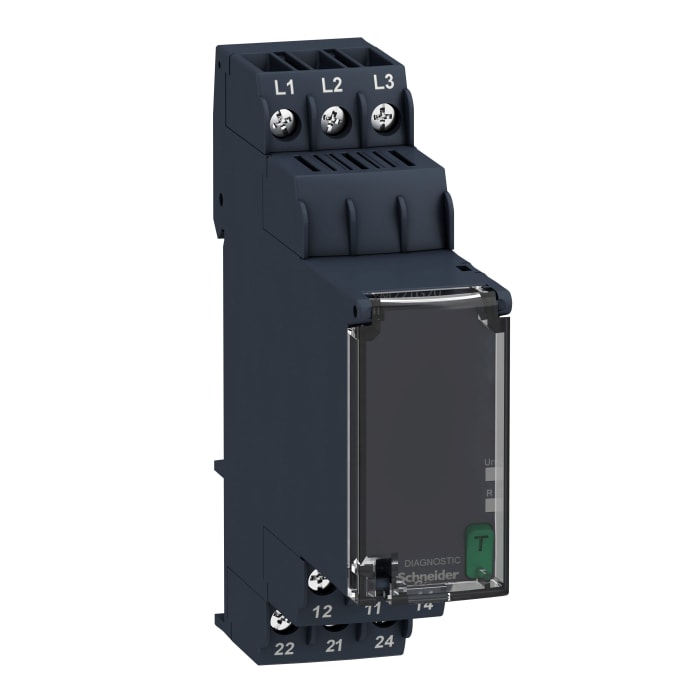 Relais de contrôle de phase Schneider Electric série Harmony Control, triphasé, 2 RT
