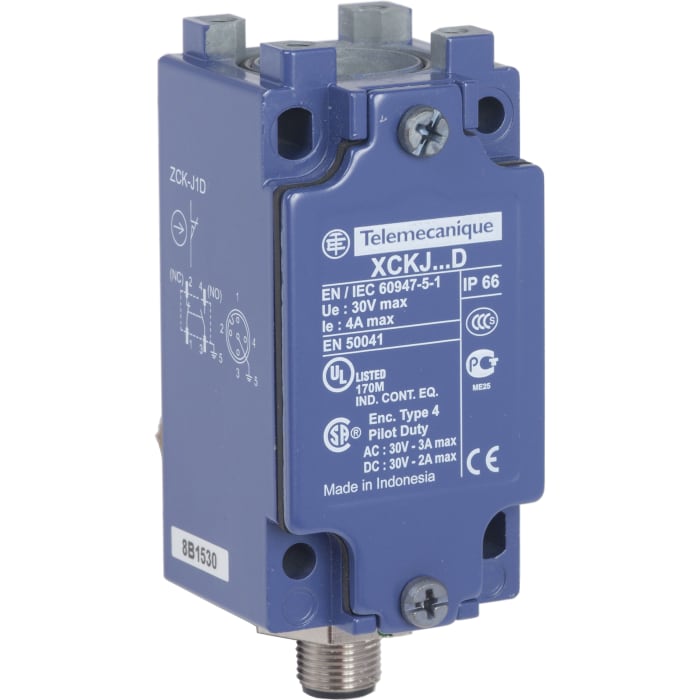 Telemecanique Sensors Limit Switch, IP66, DP, Metal Housing, 240V ac Max, 3A Max