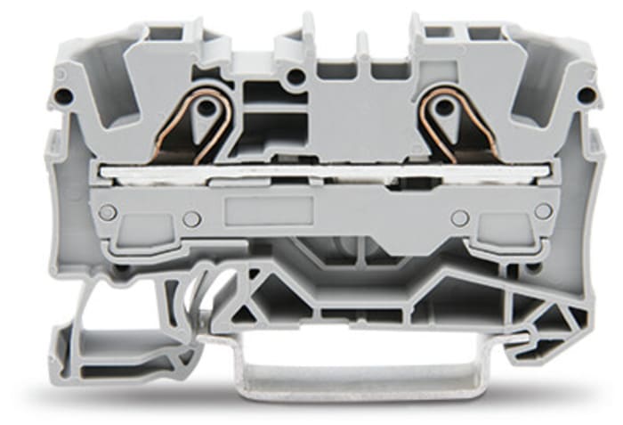 Borne terminal pasante WAGO 2006-1201, Gris 6mm² 1 Conexión por lengüeta ascendente IECEx/ATEX