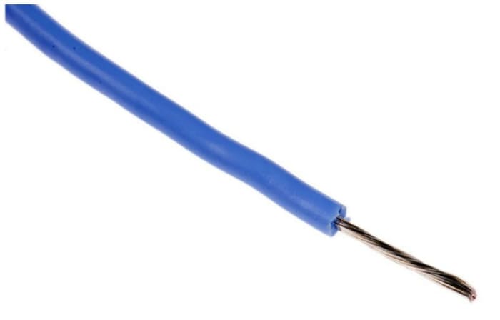 RS PRO Blue 0.5mm² Hook Up Wire, 20 AWG, 16/0.2 mm, 25m, Silicone Rubber Insulation