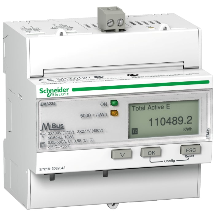 Compteur d'énergie Schneider Electric IEM3235, mono/triphasé 