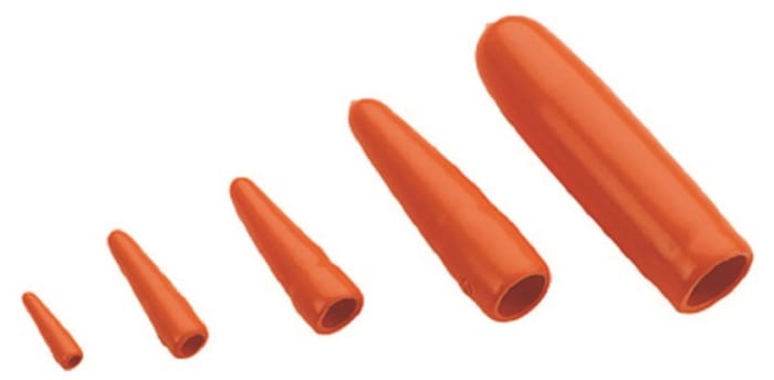 Sibille Pack Of 10 End Caps Orange, 8mm