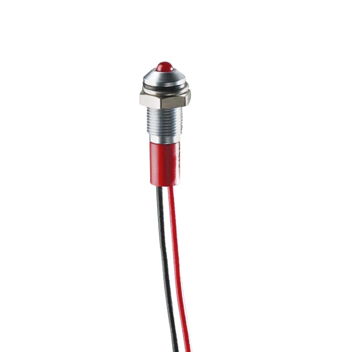 RS PRO | RS PRO Q8 Series Flush Indicator, Bright Red Panel Mount ...